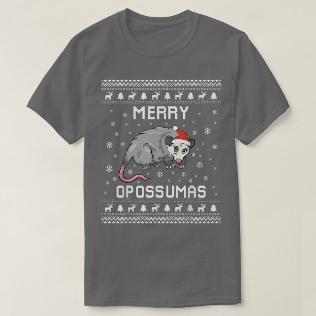 Opossum Ugly Christmas Sweater Opossum Lover Holid (Design Front)