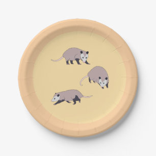 Opossums Paper Plate