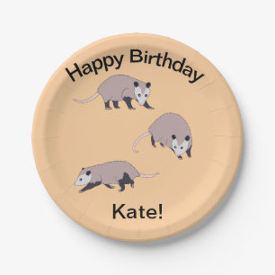 Opossums Paper Plate