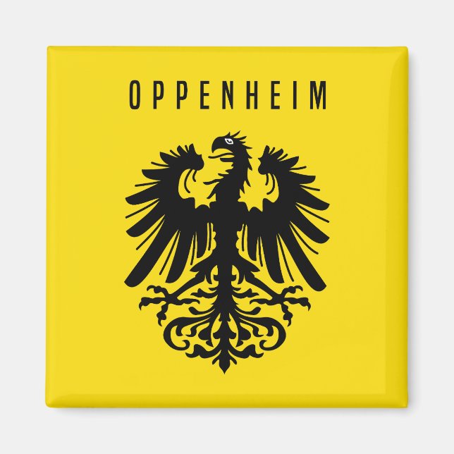 Oppenheim city emblem Germany symbol coat arms fla Magnet (Front)