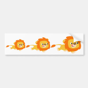 Opportunistic Cartoon Lion bumper sticker