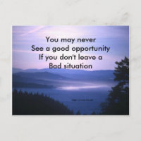 Opportunities and bad situation