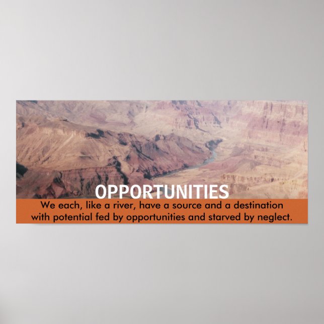 Opportunities (canyon river) Print (Front)