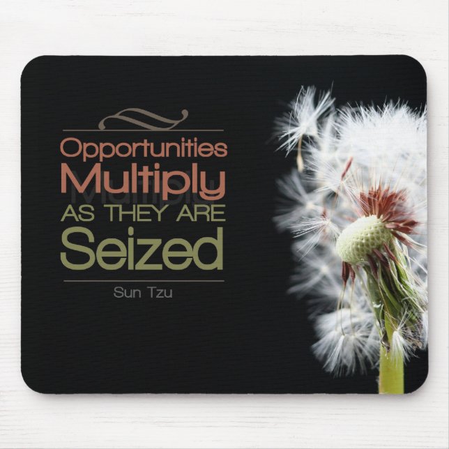 Opportunities Multiply Motivational Mousepad (Front)