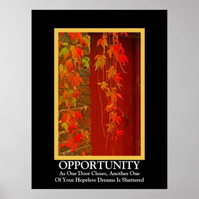 Opportunity ~ Demotivational Poster (Front)