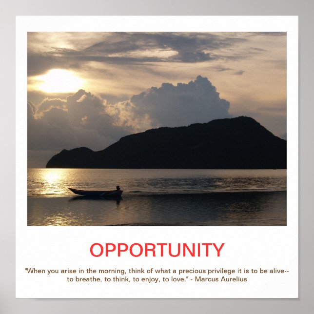 OPPORTUNITY demotivational poster (Front)