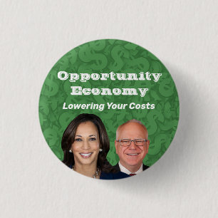 Opportunity Economy Harris Walz 2024 3 Cm Round Badge