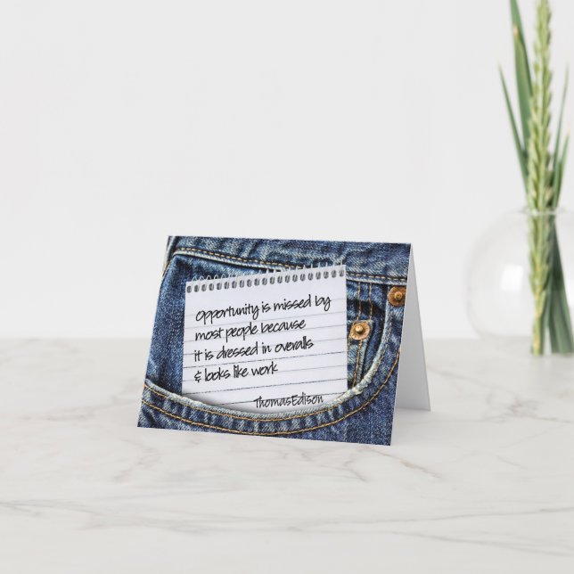 Opportunity Inspirational Greeting Note Card (Front)