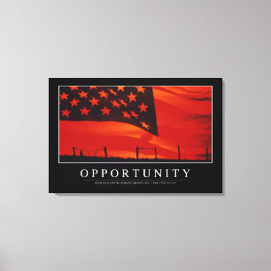 Opportunity: Inspirational Quote Canvas Print