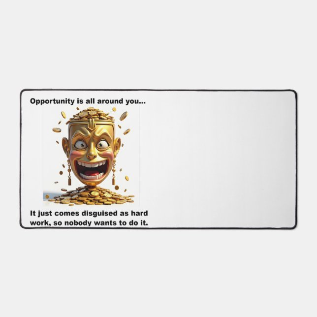 Opportunity is everywhere desk mat (Front)