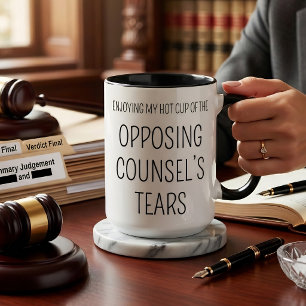 Opposing Counsel’s Tears Funny Attorney Law Office Mug