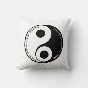 Opposite Energies, Create Balance Yin Yang Cushion