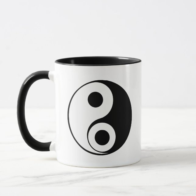 Opposite Energies, Create Balance Yin Yang Mug (Left)