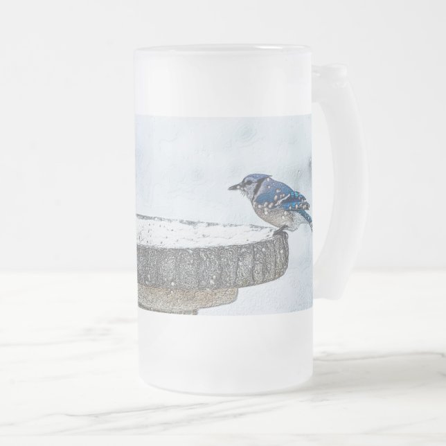 Opposite Sides Painterly Frosted Mug (Front Right)