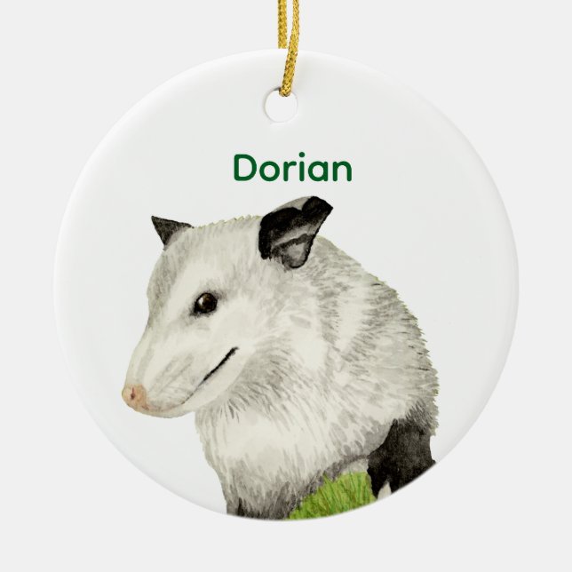 Oppossum Ceramic Tree Decoration (Front)