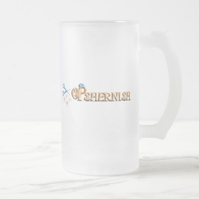 Opshernish Frosted Glass Beer Mug (Right)