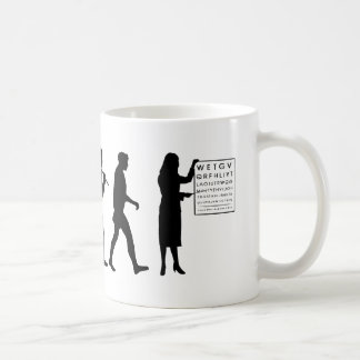 Optemetrist Optical Eye Doctor Evolution Eye Chart Coffee Mug