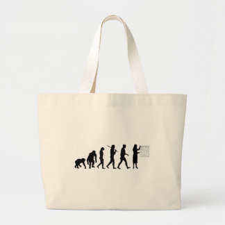 Optemetrist Optical Eye Doctor Evolution Eye Chart Large Tote Bag
