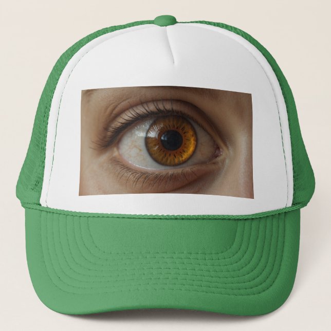 Opthalmologist Eye Doctor Weird Fun Hazel Eye Trucker Hat (Front)