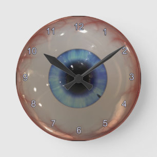 Opthamologist Eye Doctor Spooky Fun Blue Eye Clock