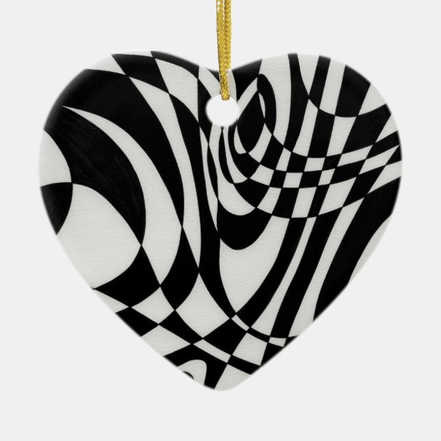 Optic #1b by Michael Moffa Ceramic Tree Decoration (Front)