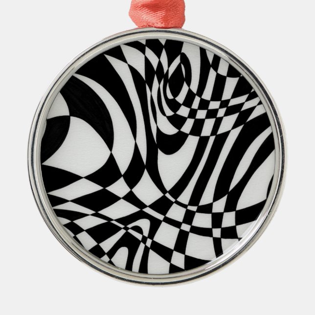 Optic #1b by Michael Moffa Metal Tree Decoration (Front)