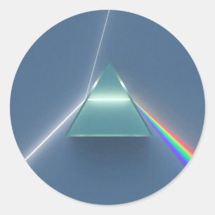 Optic Prism Refracting and Reflecting Light Classic Round Sticker