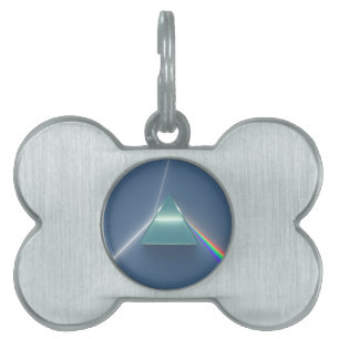 Optic Prism Refracting and Reflecting Light Pet Tag
