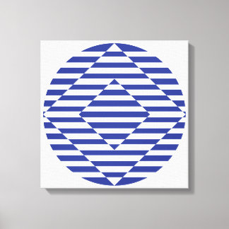 Optical Art in Dark Blue 16" x 16" wall art