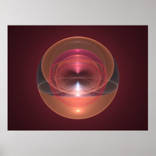 Optical Art Space Sphere Fractal 01 Poster