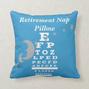 Optical Chart Retirement Pillow
