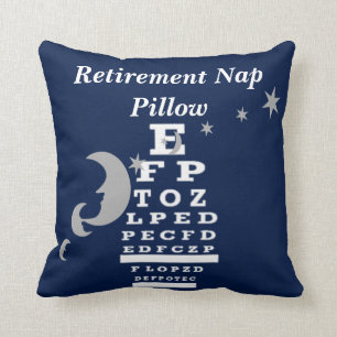 Optical Chart Retirement Pillow navy