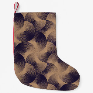 Optical Circles Illusion: Geometric Seamless. Small Christmas Stocking