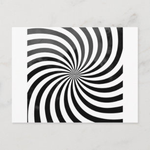 optical deception Black & White Stripes Postcard