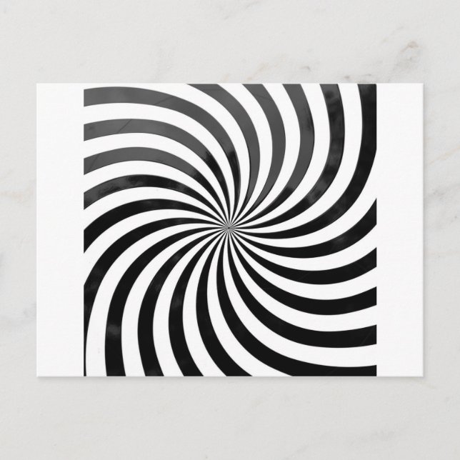 optical deception Black & White Stripes Postcard (Front)