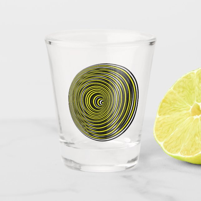 Optical illusion 3D double side take a lemon shot Shot Glass (Front)