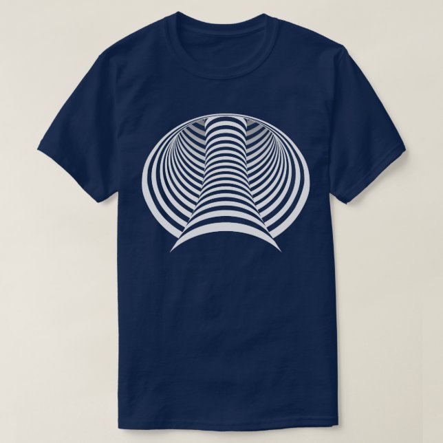 Optical Illusion 3D Graphic Mind Trick T-Shirt (Design Front)