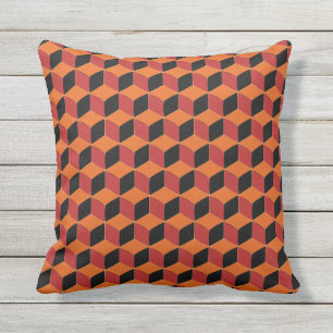 Optical Illusion 3D Hexagons Cushion