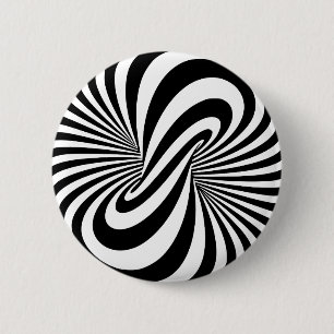 Optical Illusion 3D Spiral 6 Cm Round Badge