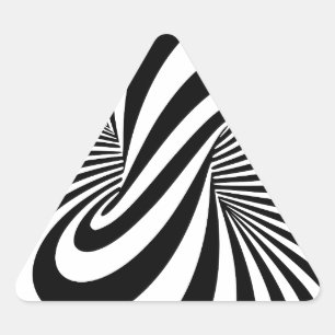 Optical Illusion 3D Spiral Triangle Sticker
