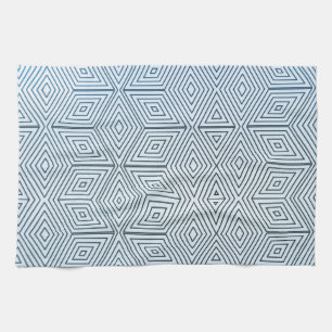 Optical Illusion 3D Squares Diamonds dish Tea Towel