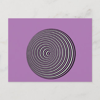 Optical illusion 3D white Optic 3 D Circle Postcard
