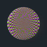 Optical Illusion 6 Cm Round Badge<br><div class="desc">Make people go crazy looking at this illusion. You get into state of hypnotism.</div>