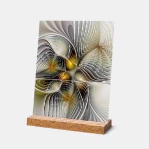 Optical Illusion Abstract 3D Fractal With Depth Acrylic Sign
