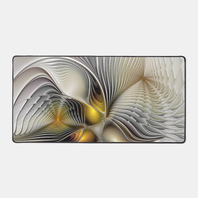 Optical Illusion Abstract 3D Fractal With Depth Desk Mat (Front)