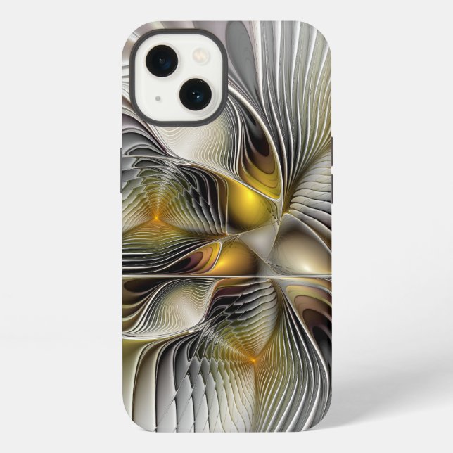 Optical Illusion Abstract 3D Fractal With Depth iPhone Case (Back)