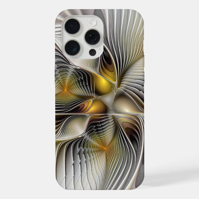 Optical Illusion Abstract 3D Fractal With Depth iPhone Case (Back)