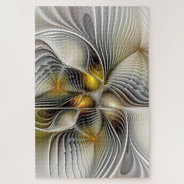 Optical Illusion Abstract 3D Fractal With Depth Jigsaw Puzzle (Vertical)