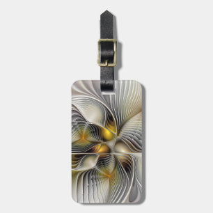 Optical Illusion Abstract 3D Fractal With Depth Luggage Tag