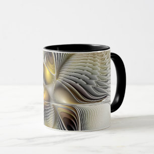 Optical Illusion Abstract 3D Fractal With Depth Mug